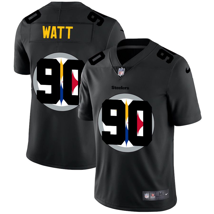 Men Pittsburgh Steelers #90 Watt Black shadow Nike NFL Jersey->seattle seahawks->NFL Jersey